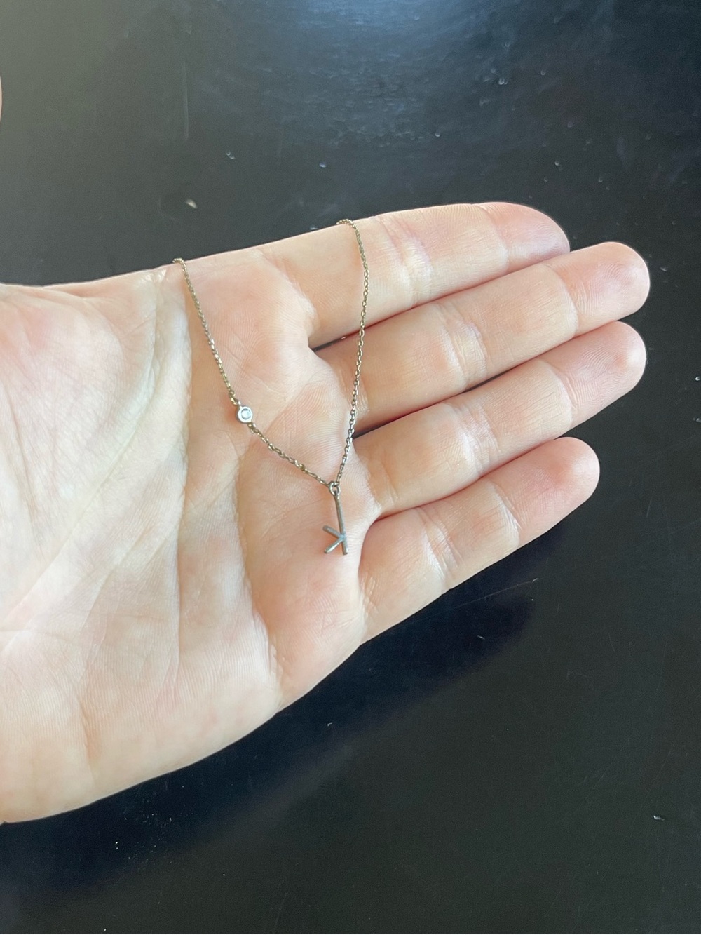 Initial Bezel Necklace